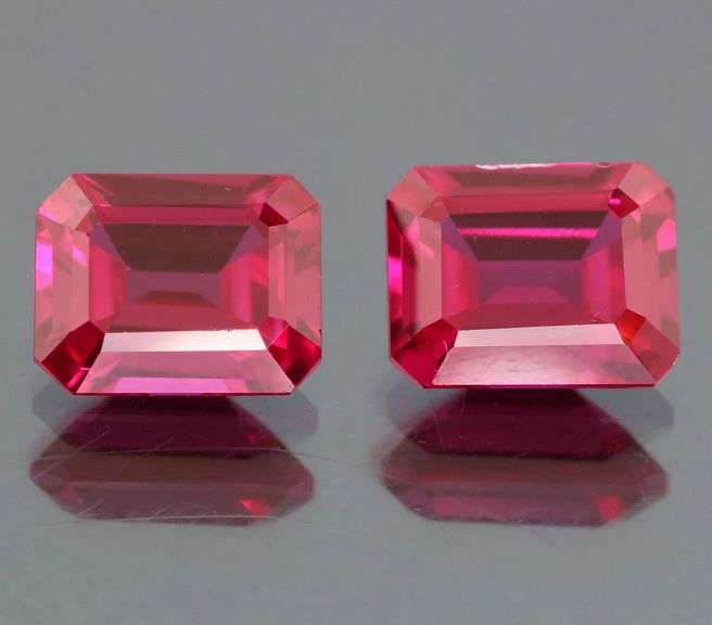 Simply breathtaking 6.44ct created Ruby pair