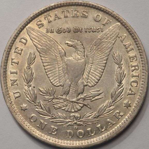 1890-O Morgan Silver Dollar, Lightly Circulated.