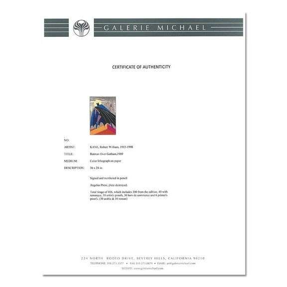 Batman Over Gotham by Bob Kane