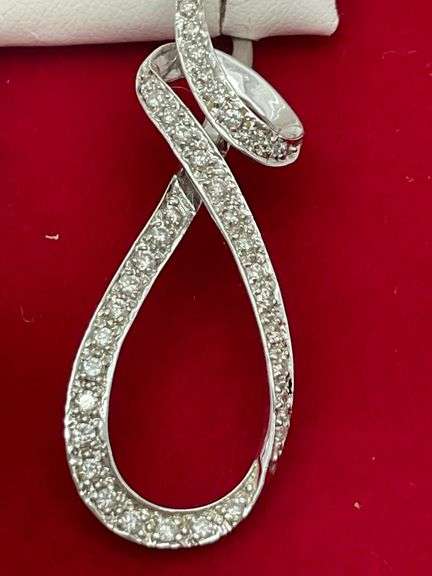 CERTIFIED BRAND NEW 14K WHITE GOLD AND DIAMOND EARRINGS