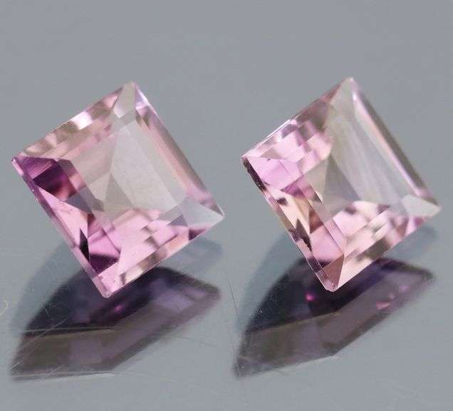 Excellent 4.51ct pink Amethyst pair