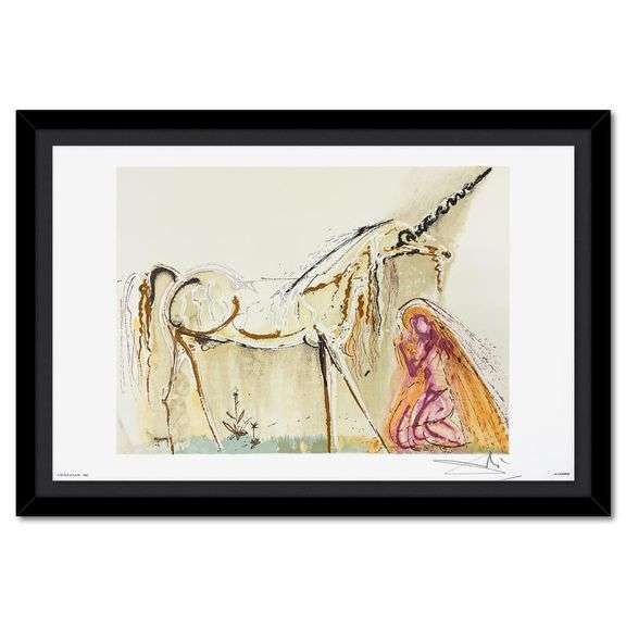 La Licorne (Unicorn) by Salvador Dali