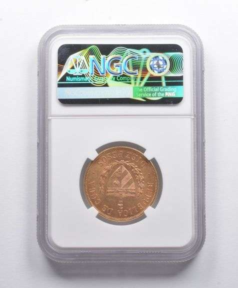 MS62 1916 Cuba Gold 10 Pesos NGC