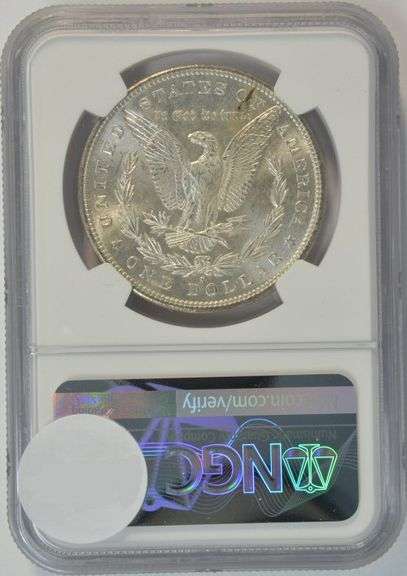 Frosty-white Choice BU 1879-S Morgan Silver Dollar. NGC MS63