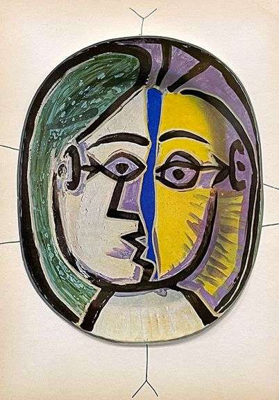 Very Rare Picasso Offset Lithograph in Gloss Coated from 1948