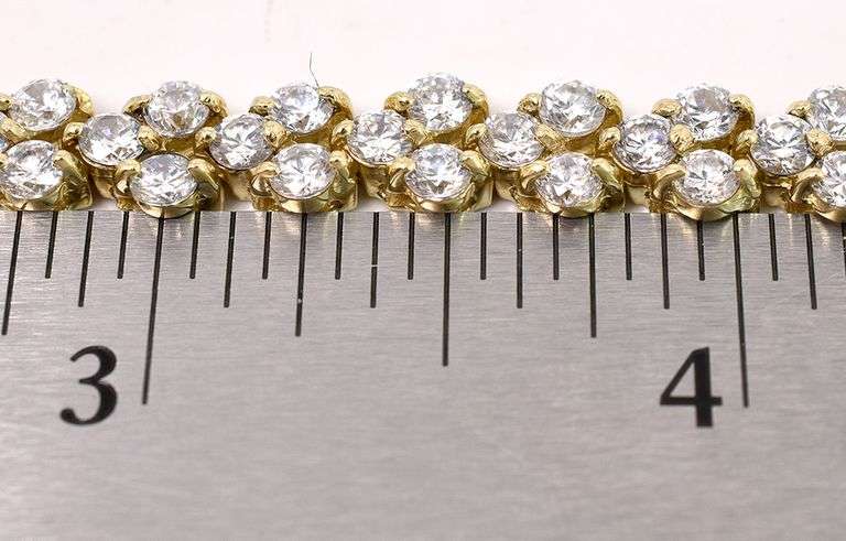 Glorious 10K Yellow Gold Cubic Zirconia Tennis Bracelet
