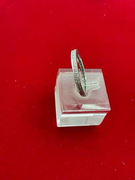 14K WHITE GOLD AND DIAMOND ETERNITY BAND
