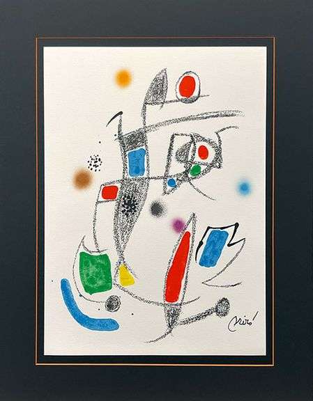 Collectible Limited Edition Joan Miro Lithograph Circa 1975