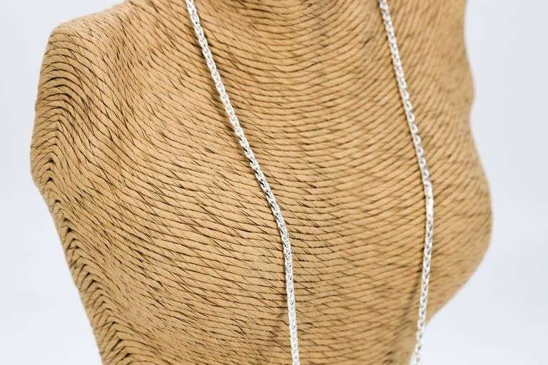 Sterling Silver Diamond-Cut Wheat Chain 2.7mm Solid 925 New Spiga Necklace 22"