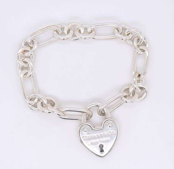 Tiffany & Co Heart Lock Bracelet in Sterling Silver