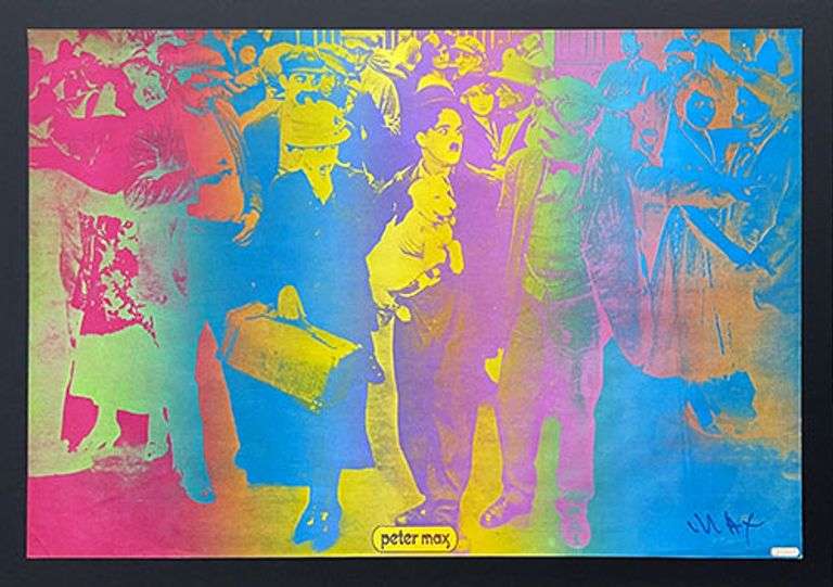 Rare Peter Max Hand Signed Original Offset Lithograph