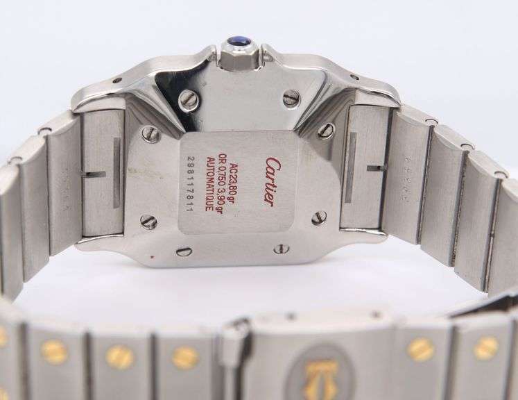 Cartier Santos De Cartier Galbee Automatic White Roman Dial Watch