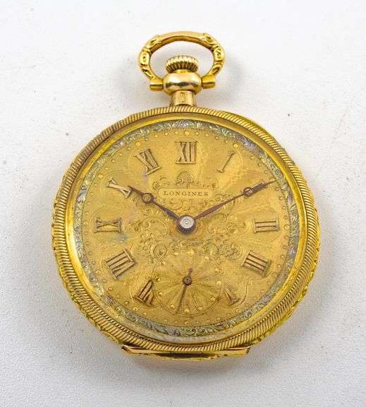 Superb 1908 Longines Women's 14K YG Pocket Watch
