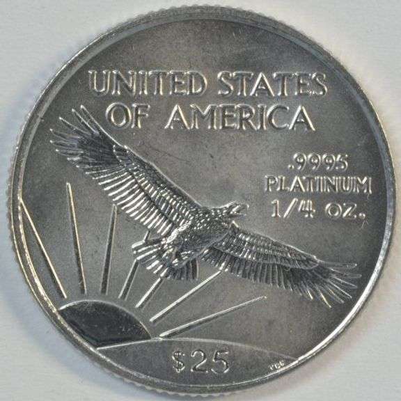 1999 Superb Gem BU pure Platinum $25 American Eagle coin
