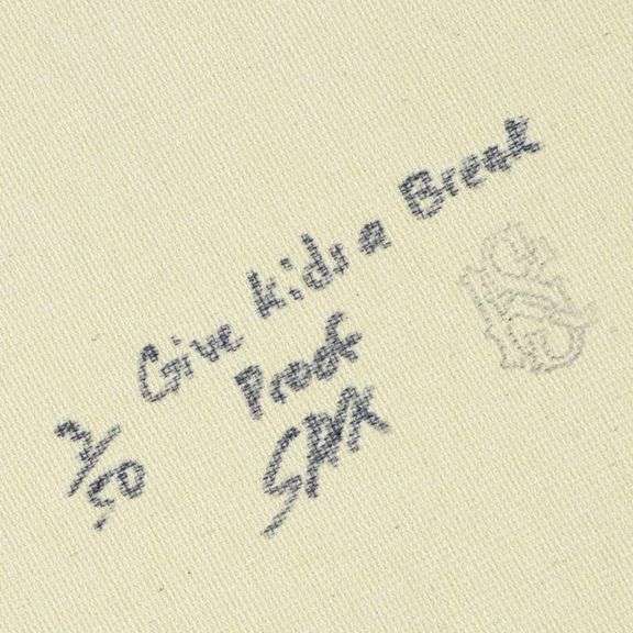 Dollar Sign (White) by Steve Kaufman