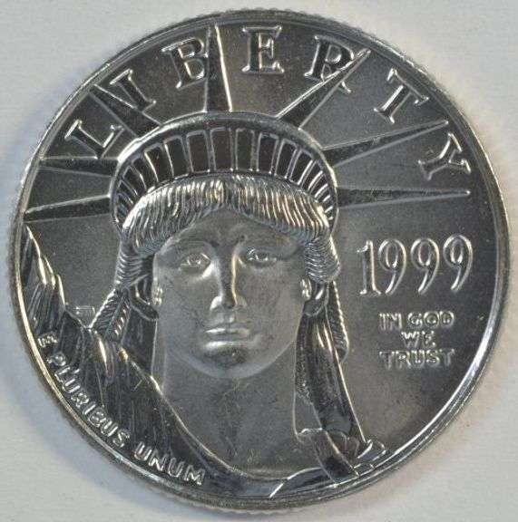 1999 Superb Gem BU pure Platinum $25 American Eagle coin