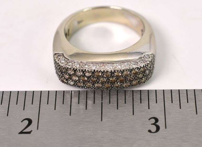 Fantastic 14K White Gold Fancy Brown Diamond Ring
