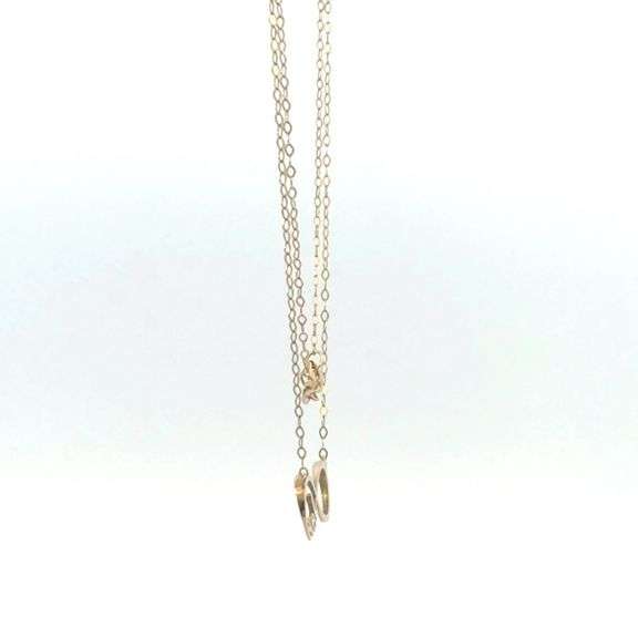 10K Yellow Gold Love Infinity Symbol Forever Chain Necklace