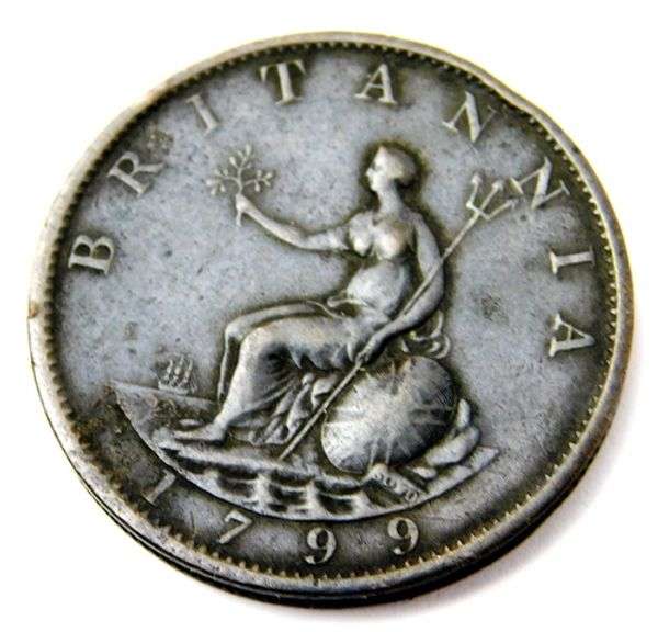 Rare 1799 British 1/2 Dollar Coin