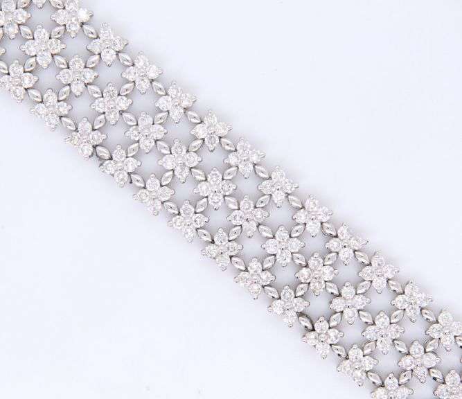 Diamond Bracelet | Platinum Triple Row