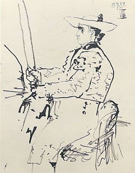 Very Collectible Pablo Picasso Lithograph from Toros y Toreros Circa 1961