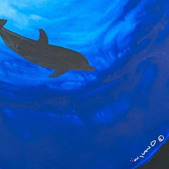 Blue Sea Dolphin by Wyland Original