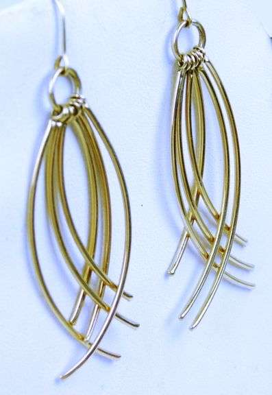 Vintage 14K Long Dangly Earrings