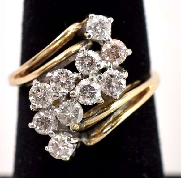 Lavish Diamond Ring in 14K Yellow Gold