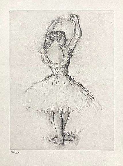 Extremely Collectible and Rare Degas Lithograph from Danse Dessin Suite Circa 1936