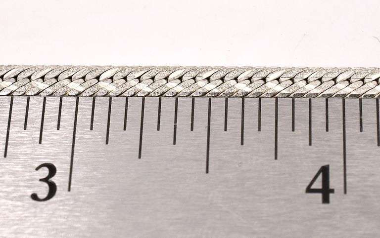 Herring Bone Chain Bracelet in Sterling Silver