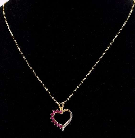 Vermeil Heart Pendant Necklace in Sterling Silver