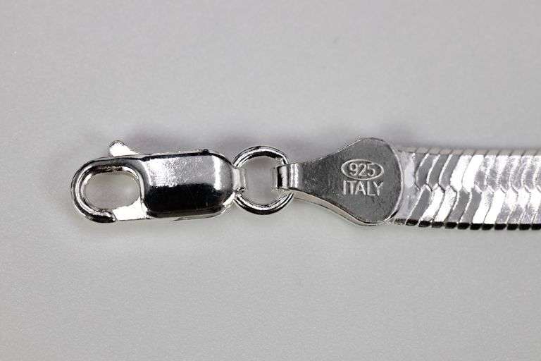 Sterling Silver Flexible Herringbone Bracelet 5.5mm Solid 925 Italian Chain 8"