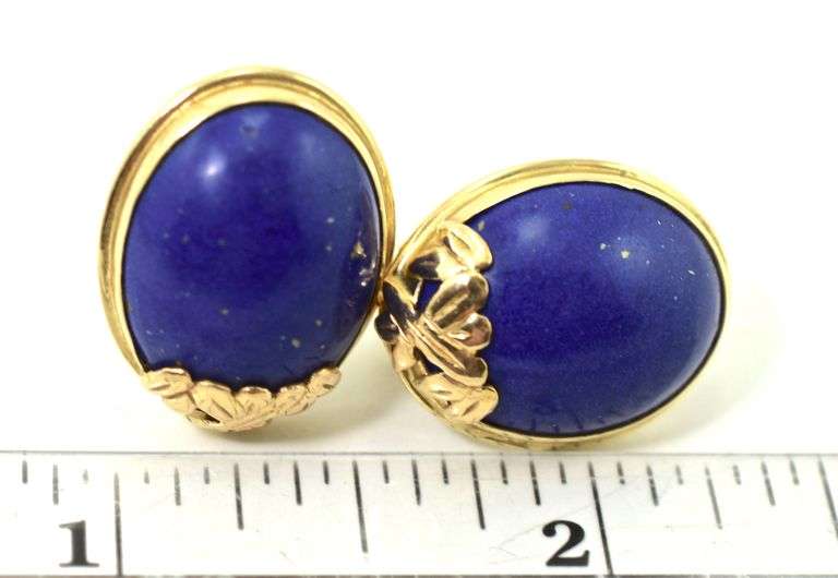 Lovely Feminine 14K Lapis Earrings