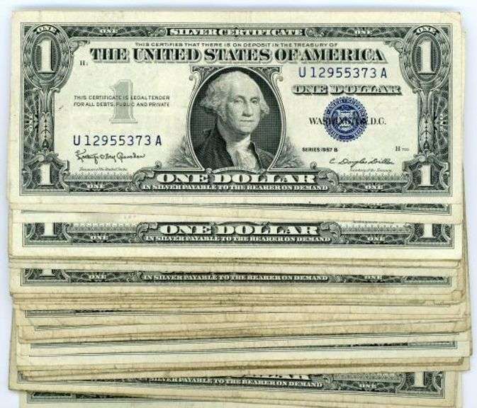 35 1957-B $1 Silver Certificates