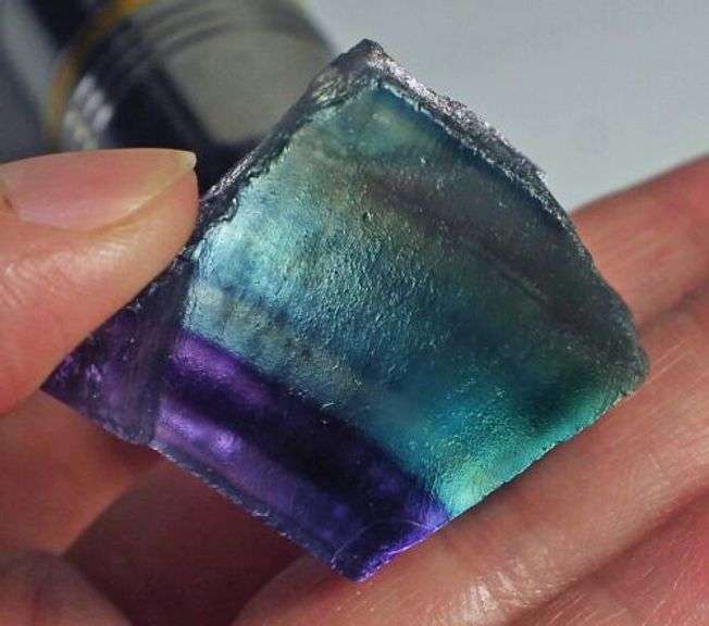 Glowing! 148ct Bi-color Fluorite chunk