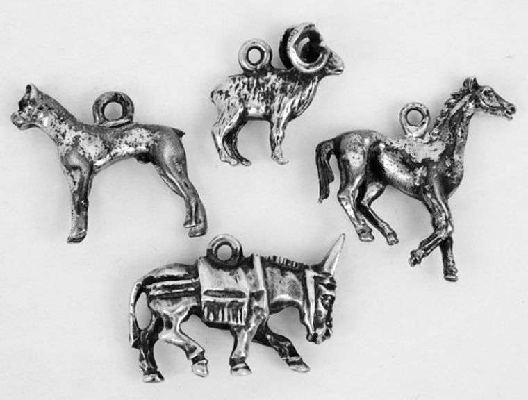 Lot of 4 Vintage Sterling Silver Animal Charms