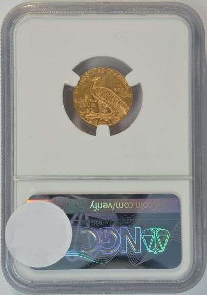 Very Choice BU 1929 US $2.50 Indian Gold Piece. NGC MS63