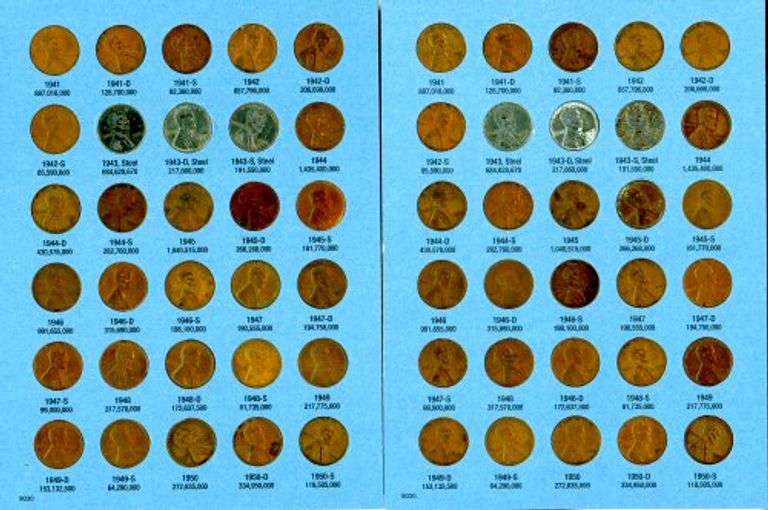 2 Lincoln Wheat Cent Albums: 1941 – 1974-S