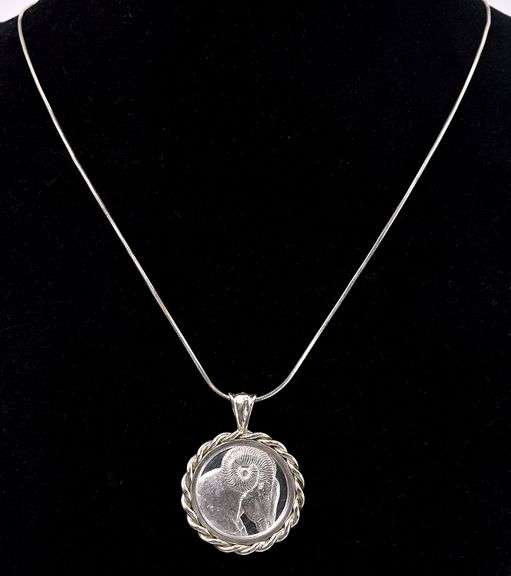 Aries Astrology Pendant Necklace in Sterling Silver