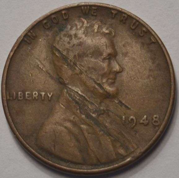 1948 Lincoln Cent Lamination Error