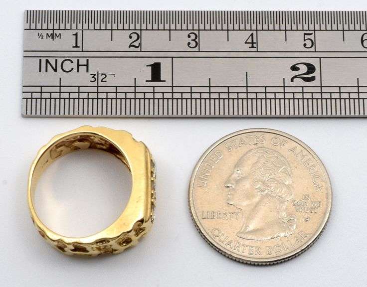 Man's 3 Diamond Nugget Ring