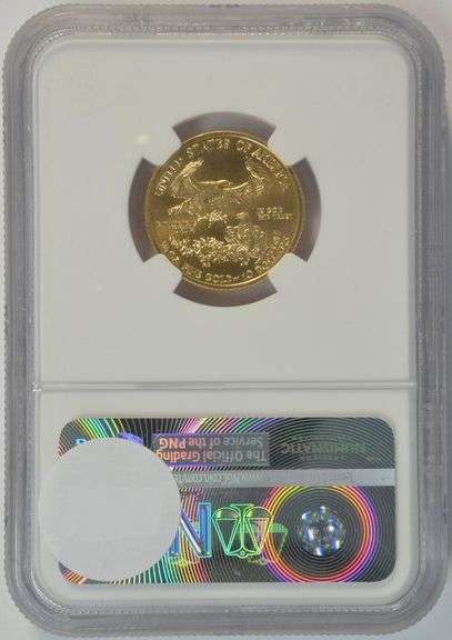 Flawless Gem BU 2017 $10 American Gold Eagle. NGC MS70
