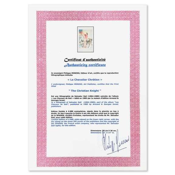 Le Chevalier Chretien by Salvador Dali