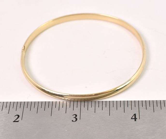 Amazing 14K Yellow Gold Hinged Cuff Bracelet