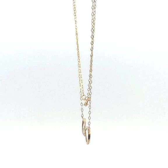 10K Yellow Gold Love Infinity Symbol Forever Chain Necklace