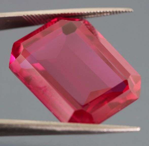 Substantial 23.58ct lab grown top red Ruby