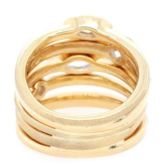 2.45ctw Marquise and Round Diamond Five Row Band Ring in 14K