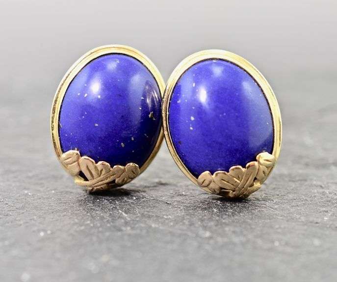 Lovely Feminine 14K Lapis Earrings
