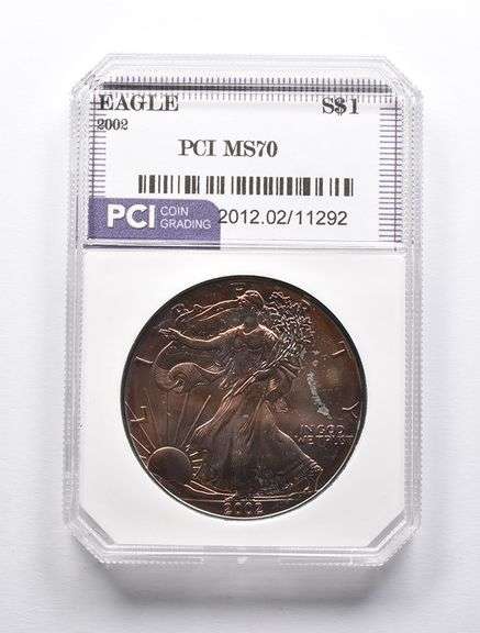 MS70 2002 American Silver Eagle PCI