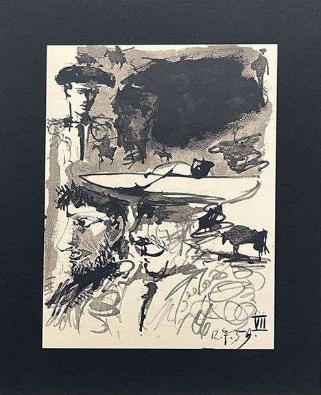 Very Collectible Pablo Picasso Lithograph from Toros y Toreros Circa 1961